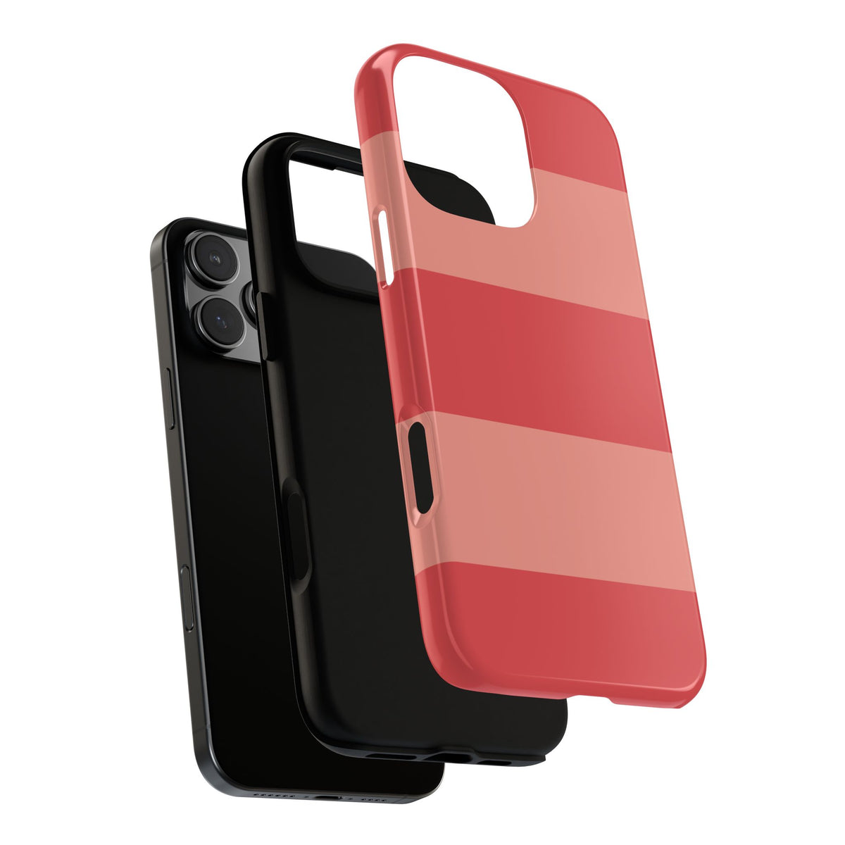 Pink Horizontal Stripe Pattern Phone Case - Pink Phone Case