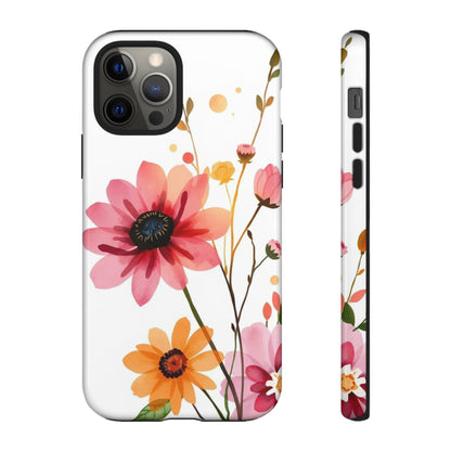 Watercolour Style Simple Wildflower Design Phone Case - Multicolor Phone Case - iPhone 12 Pro / Glossy