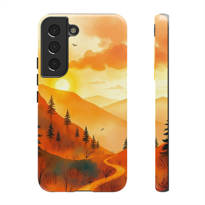 Golden Sunset Design Phone Case - Multicolor Phone Case - Samsung Galaxy S22 / Glossy
