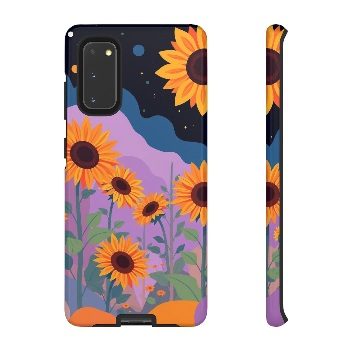 Samsung Galaxy S20 / Glossy Phone Case - Surreal Sunflower Design Phone Case