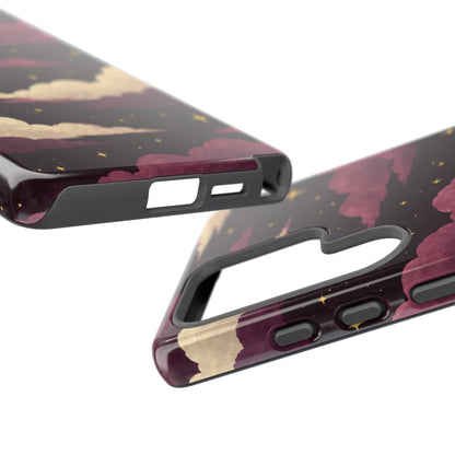 Illustrated Plum Clouds & Stars Phone Case