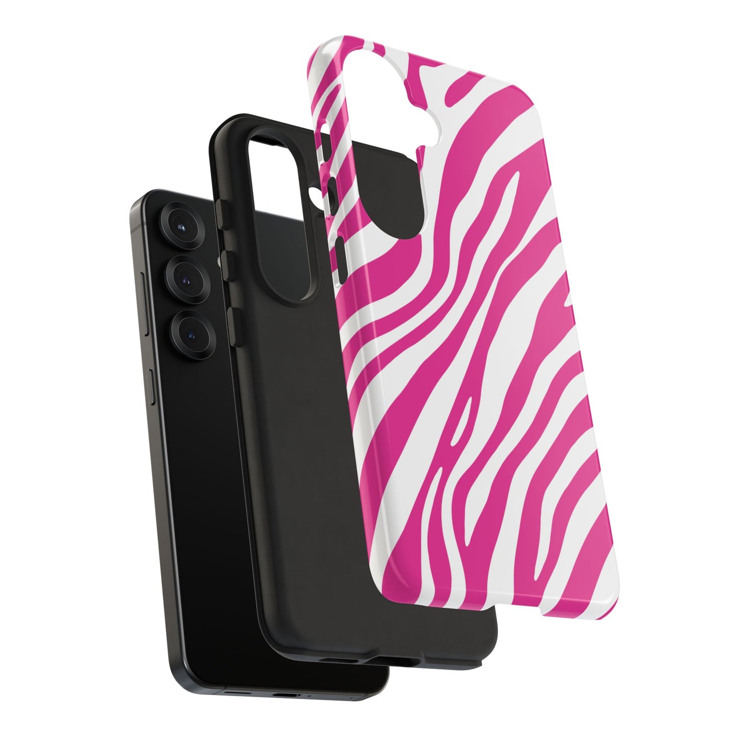 Modern Hot Pink Zebra Print Phone Case