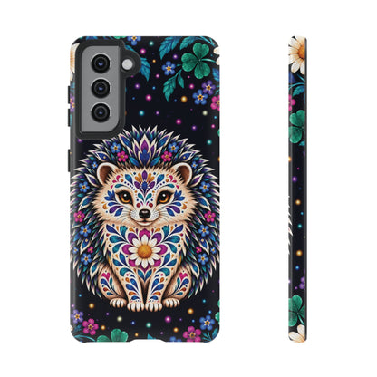 Vibrant Purple and Teal Calavera Hedgehog Phone Case - Multicolor Phone Case - Samsung Galaxy S21 / Glossy