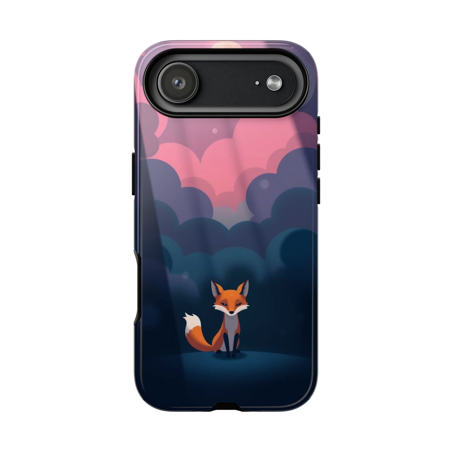 iPhone 17 Air / Glossy Phone Case - Moody Pop Art Fox Design Phone Case