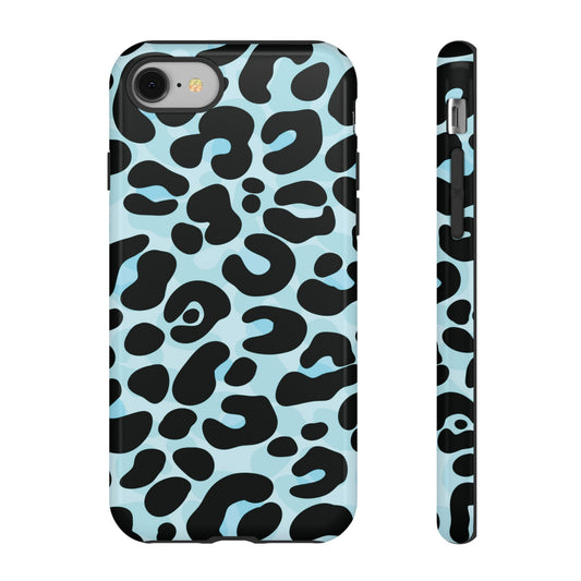 Cool Aqua Leopard Print Phone Case
