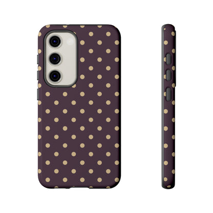 Purple with Yellow Dot Pattern Phone Case