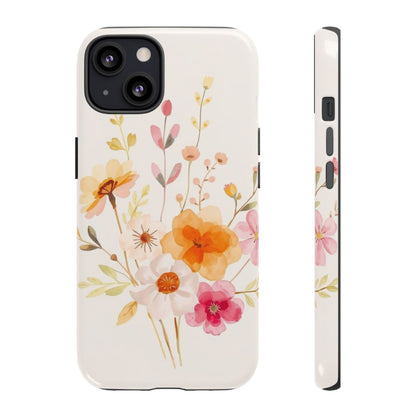 Boho Chic Watercolour Flower Pattern Phone Case - Multicolor Phone Case - iPhone 13 / Glossy