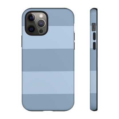 Light Blue Horizontal Stripe Pattern Phone Case - Blue Phone Case - iPhone 12 Pro / Glossy