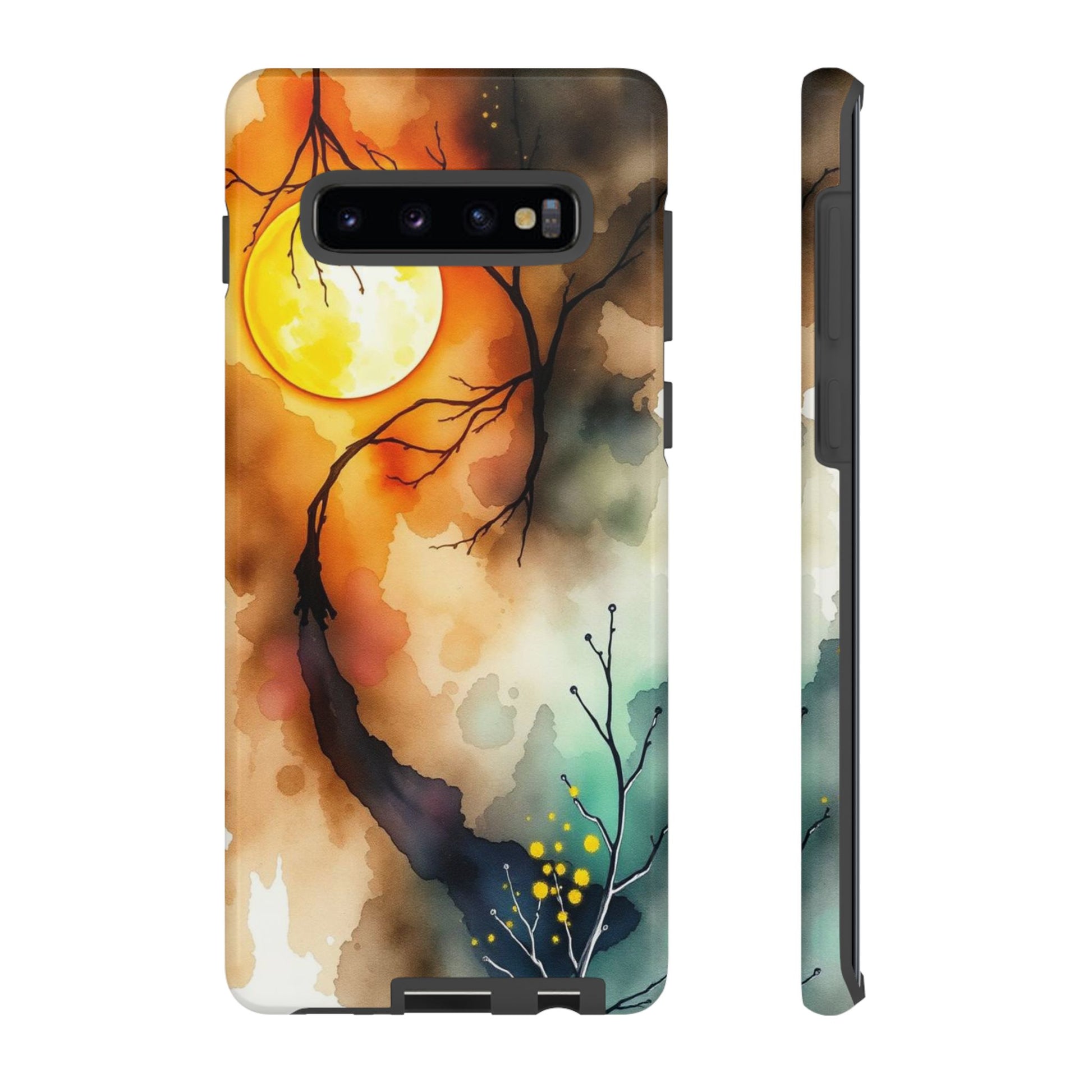 Abstract Watercolour Gothic Scene Phone Case - Multicolor Phone Case - Samsung Galaxy S10 Plus / Glossy