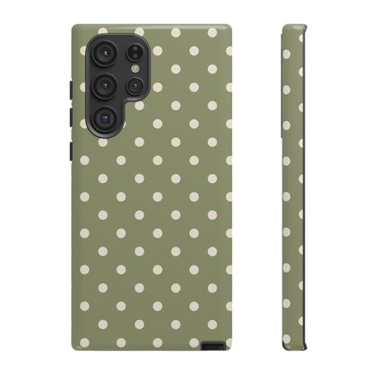 Green & White Dot Pattern Phone Case