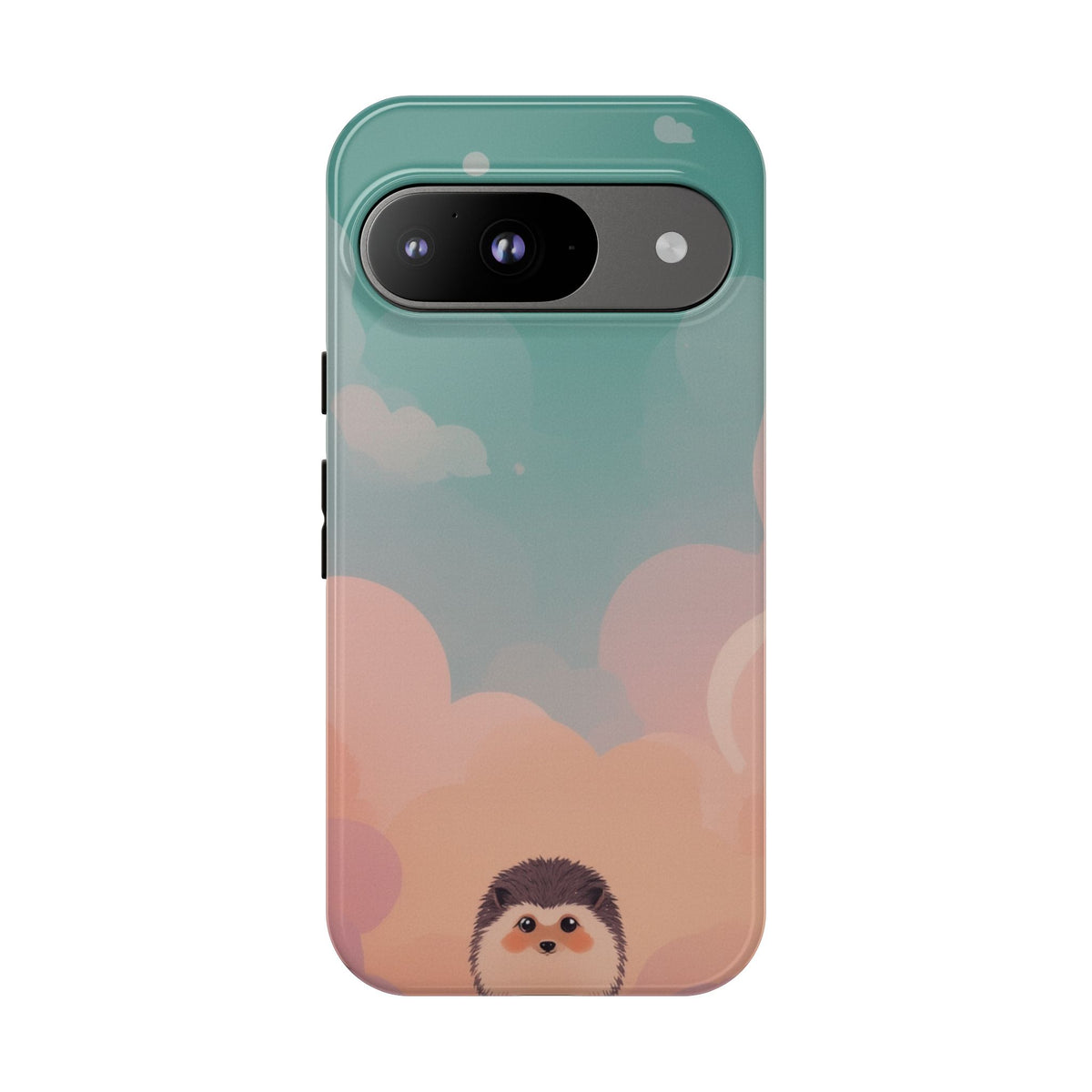 Cute Hedgehog & Cloud Design Phone Case - Multicolor Phone Case - Google Pixel 9 / Glossy
