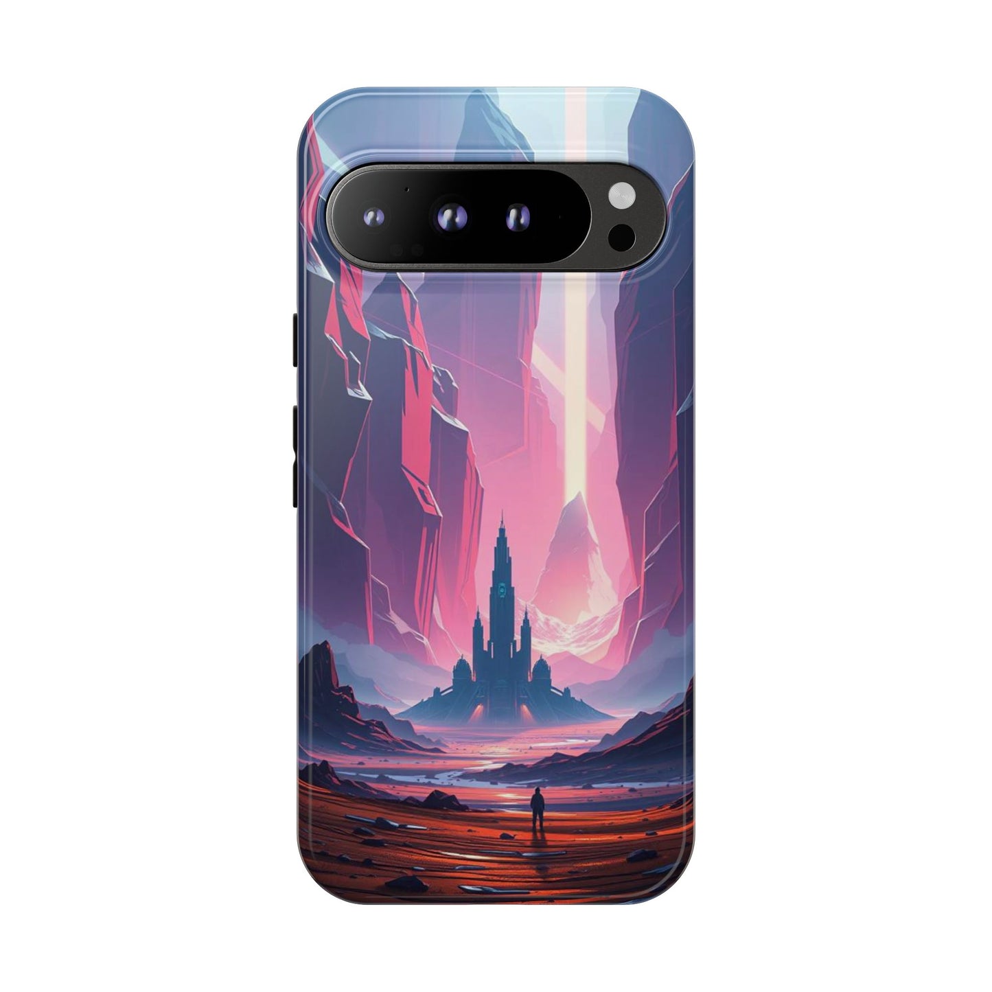 Google Pixel 9 Pro XL / Glossy Phone Case - Alien Fortress Design Phone Case