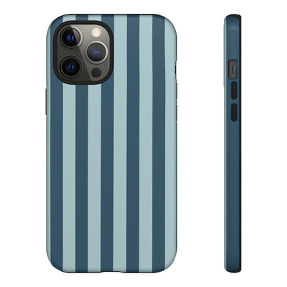 iPhone 12 Pro Max / Glossy Phone Case - ’Blue Stripe Pattern’ Phone Case
