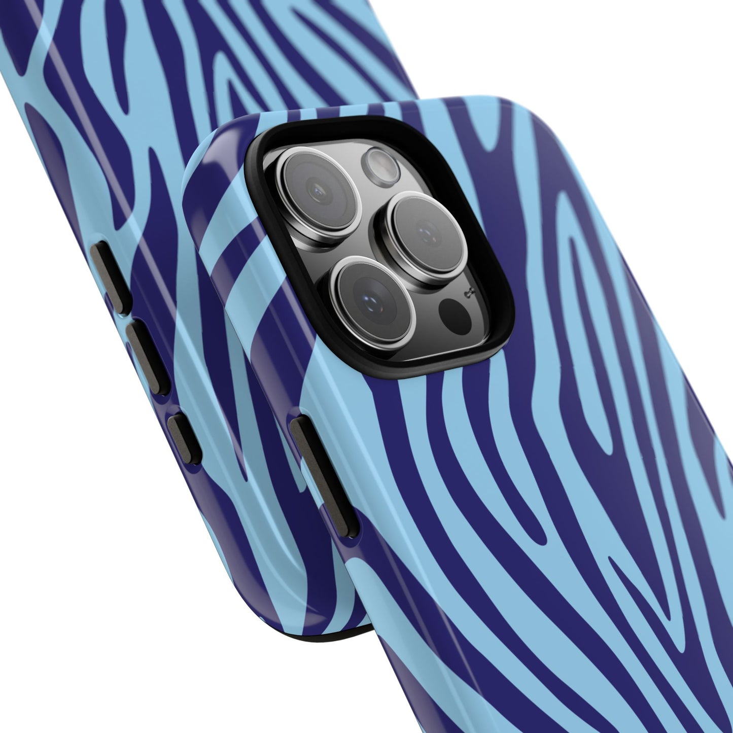 Boutique Sky Blue Tiger Print Phone Case