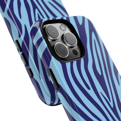 Boutique Sky Blue Tiger Print Phone Case