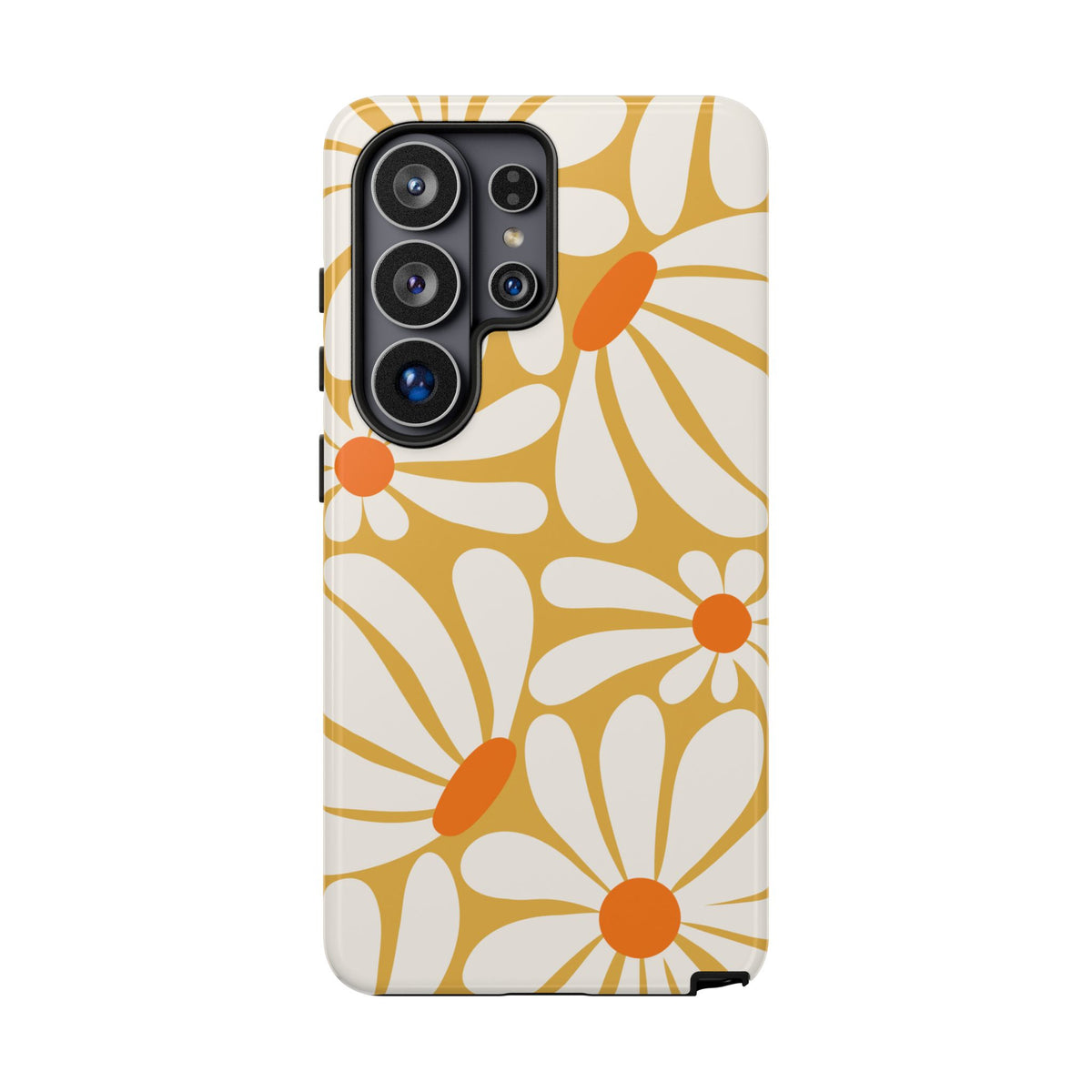 Retro Yellow Daisy Pattern Phone Case - Yellow Phone Case - Samsung Galaxy S26 Ultra / Glossy
