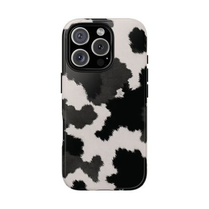 Modern Monochrome Cow Print Phone Case