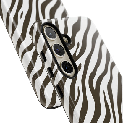 Stylish Mocha Zebra Print Phone Case