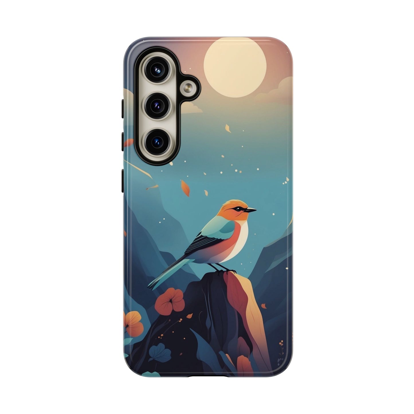Samsung Galaxy S24 / Glossy Phone Case - Stylised Bird Design Phone Case