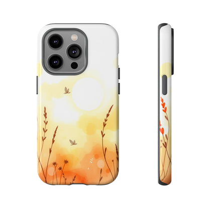iPhone 14 Pro / Glossy Phone Case - Boho Chic Watercolour Wildflower Pattern Phone Case