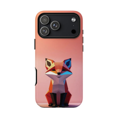 iPhone 17 Pro Max / Glossy Phone Case - Origami Fox Design Phone Case