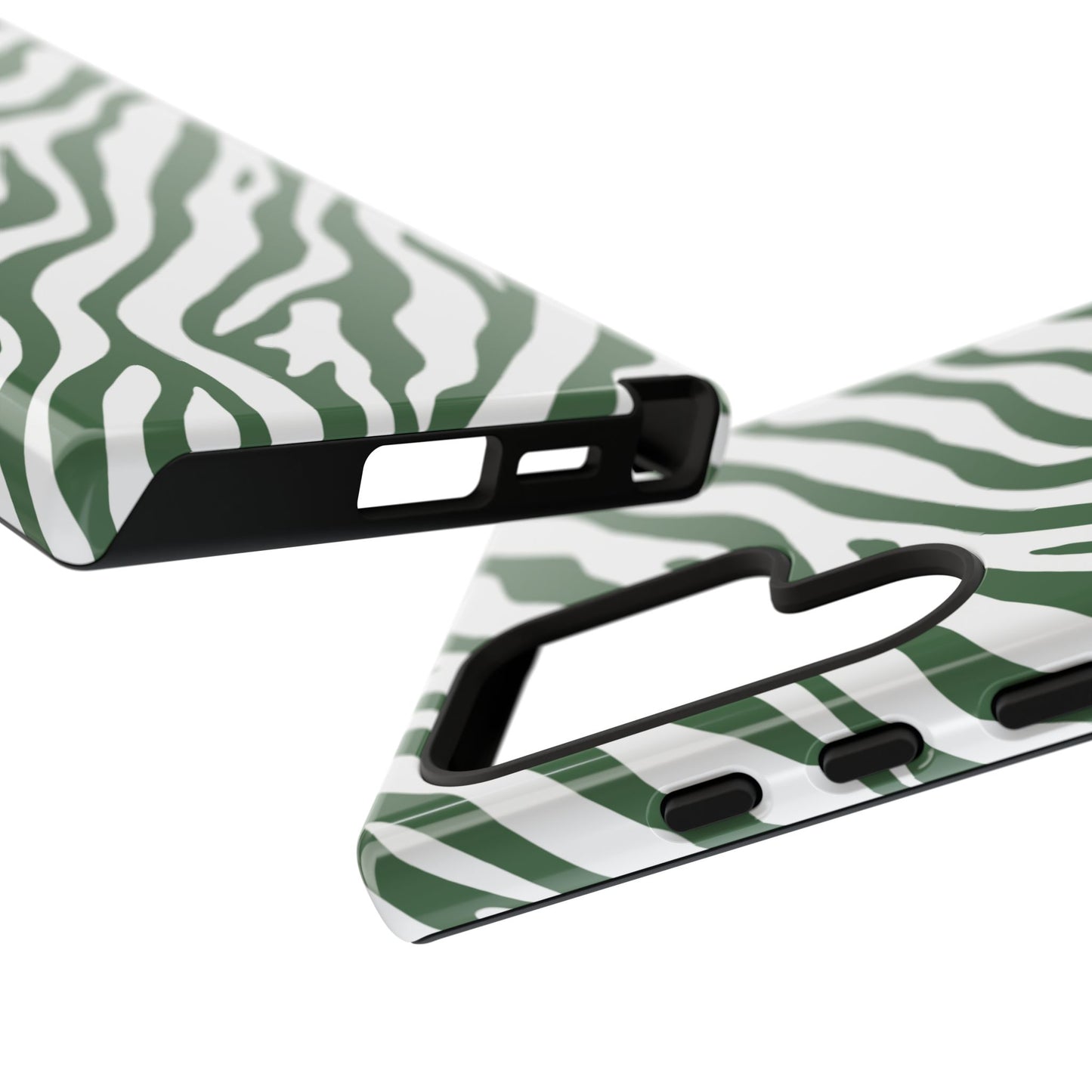 Stylish Sage Zebra Print Phone Case