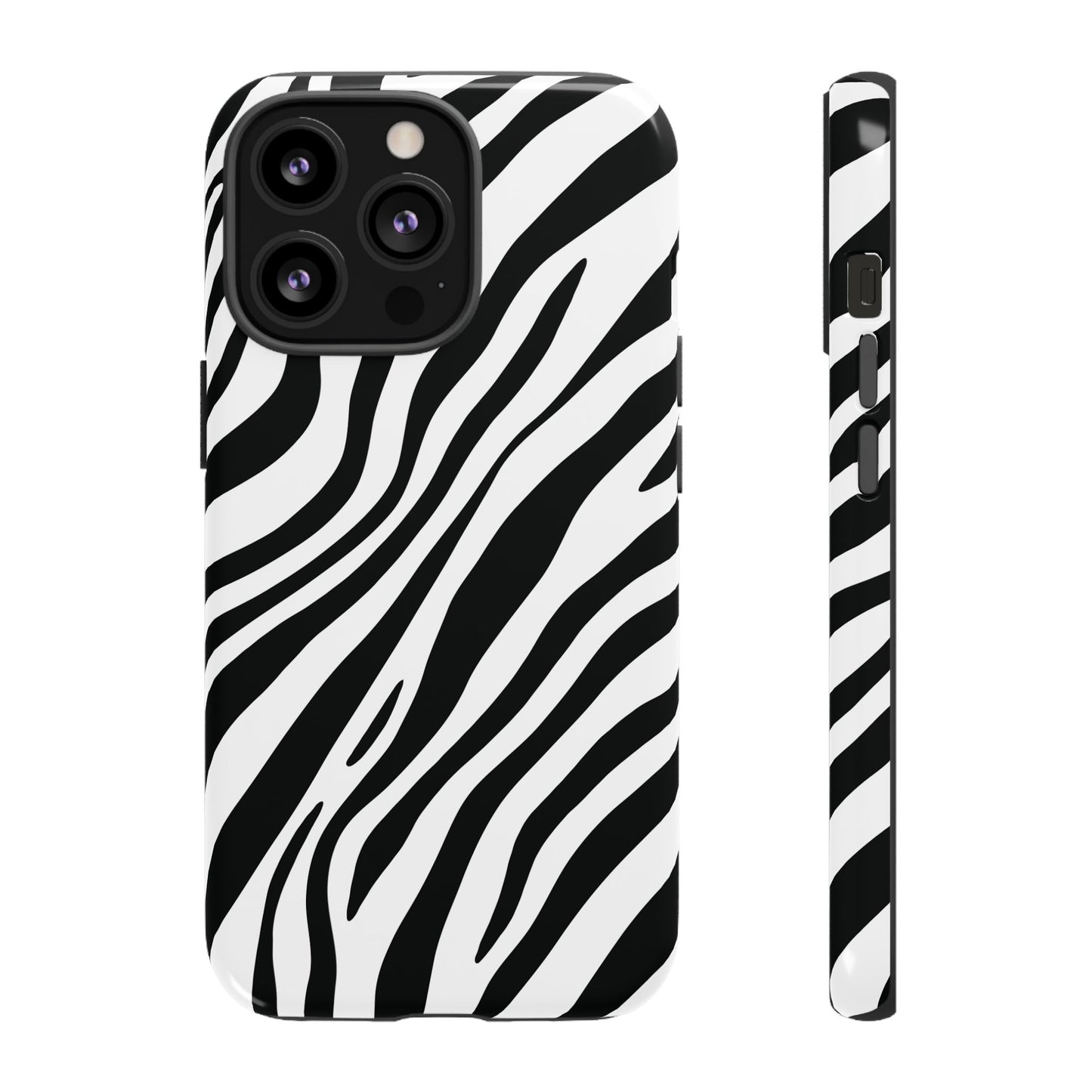 Modern Monochrome Zebra Print Phone Case