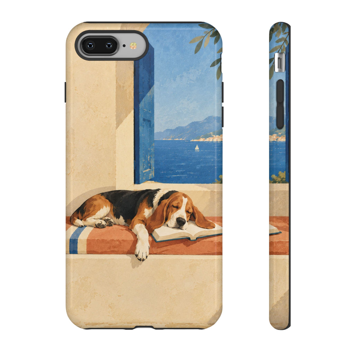 Basset Hound Unfinished Chapter Phone Case - Multicolor Phone Case - iPhone 8 Plus / Glossy