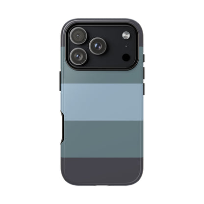 Shades of Blue Horizontal Stripe Pattern Phone Case - Blue Phone Case - iPhone 17 Pro / Glossy