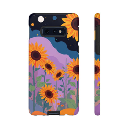 Samsung Galaxy S10E / Glossy Phone Case - Surreal Sunflower Design Phone Case