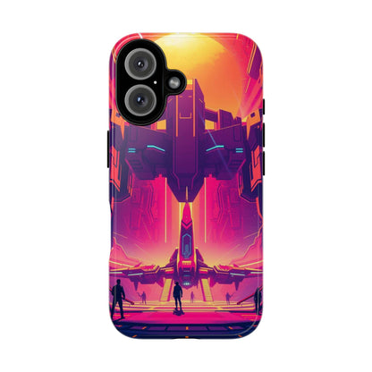 iPhone 16 / Glossy Phone Case - Alien Landing Pad Design Phone Case