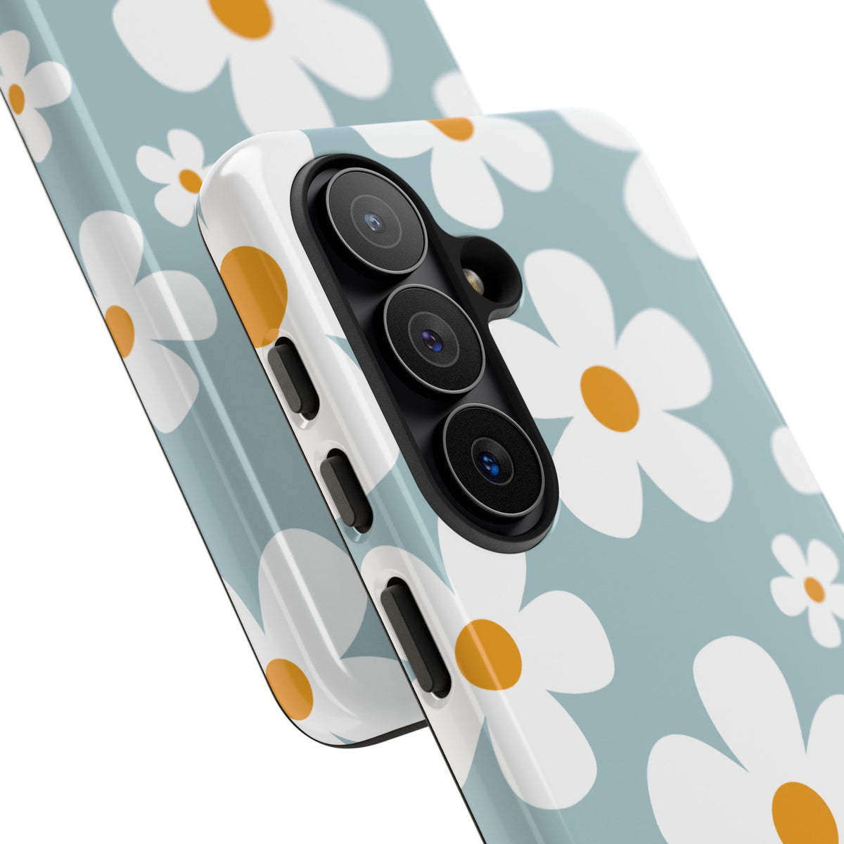 Cute Blue Daisy Pattern Phone Case - Blue Phone Case