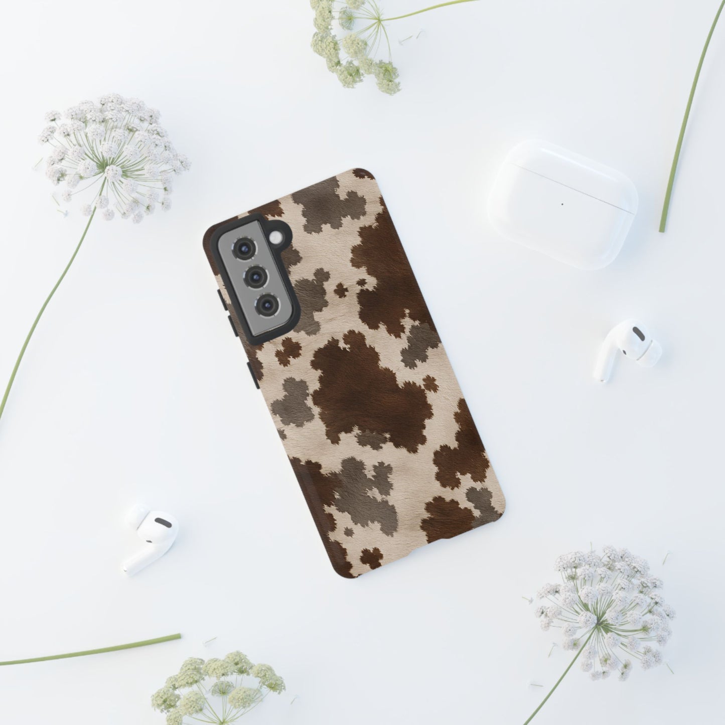 Stylish Mocha Cow Print Phone Case