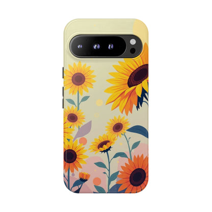 Modern Flat Sunflower Design Phone Case - Multicolor Phone Case - Google Pixel 9 Pro XL / Glossy