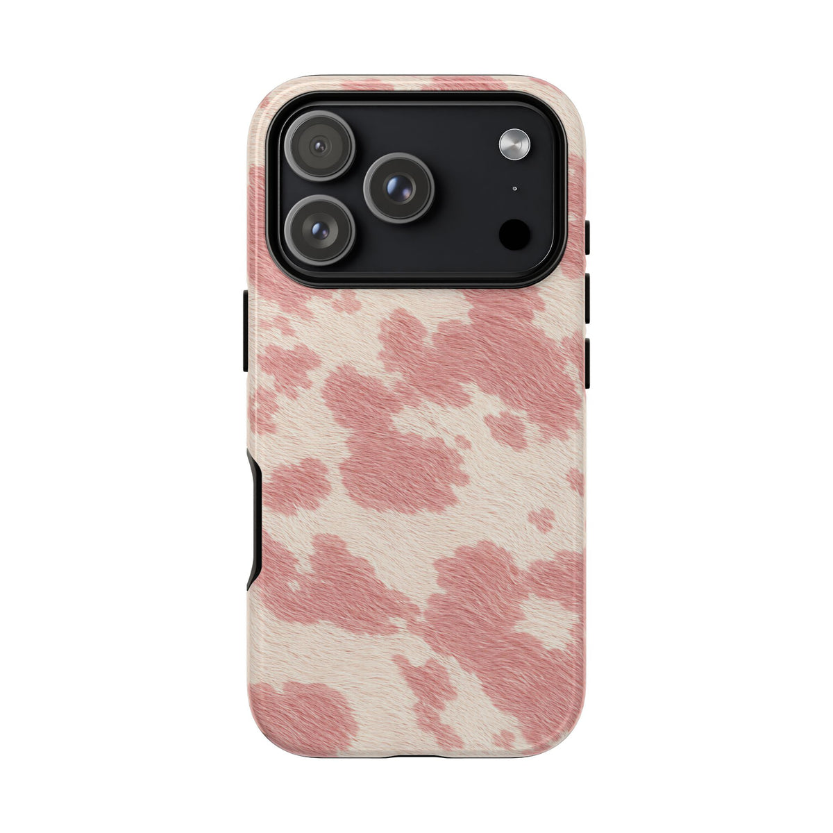 Pretty Blush Cow Print Phone Case - Pink Phone Case - iPhone 18 Pro / Glossy