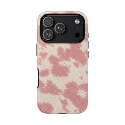 Pretty Blush Cow Print Phone Case - Pink Phone Case - iPhone 18 Pro / Glossy