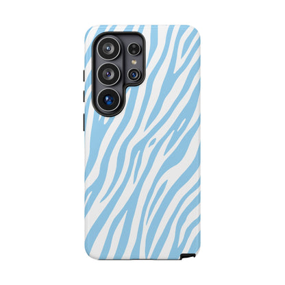 Sky Blue Tiger Print Phone Case