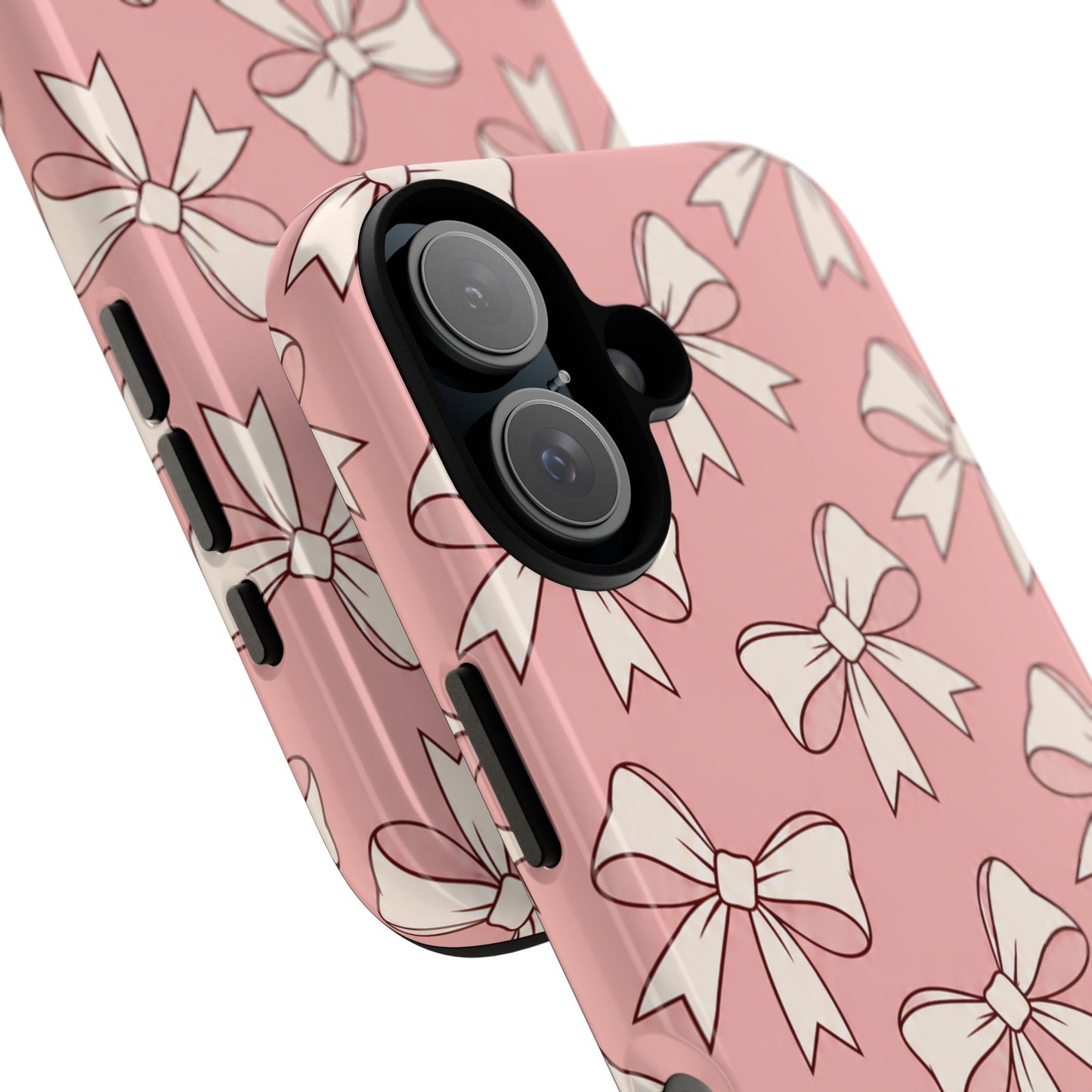 Chic Blush Pink Bow Pattern Phone Case