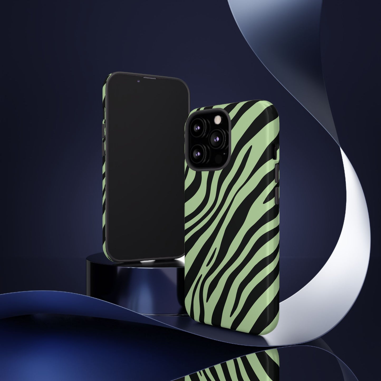 Modern Mint Zebra Print Phone Case
