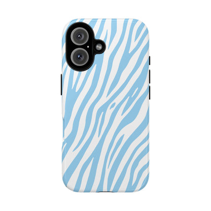 Sky Blue Tiger Print Phone Case