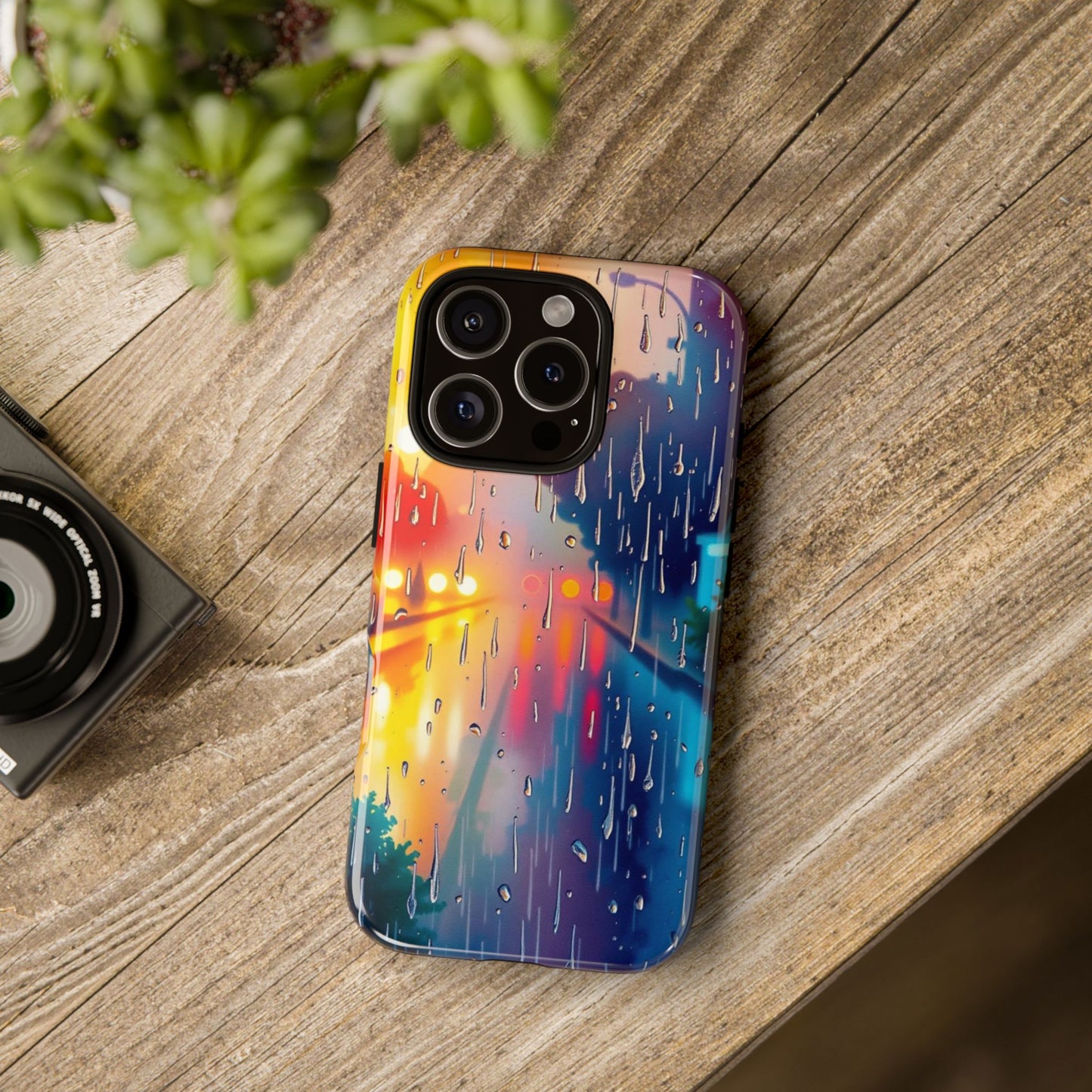 Electric Rain Watercolour Design Phone Case
