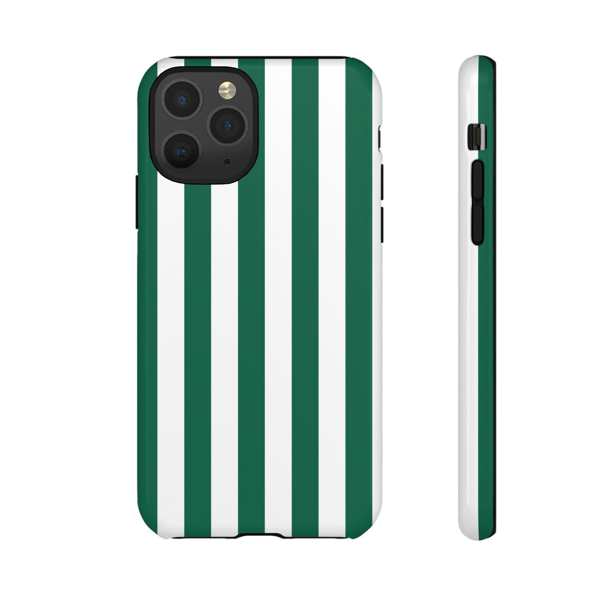 Simple Green & White Stripe Pattern Phone Case - Green Phone Case - iPhone 11 Pro / Glossy