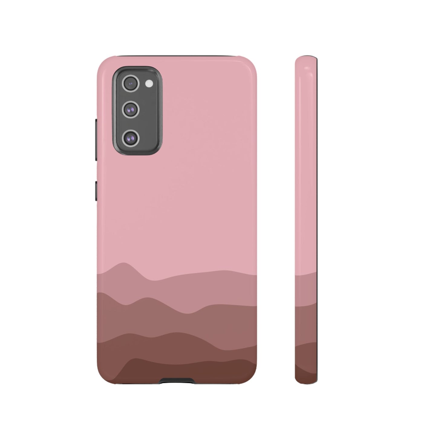 Pink Abstract Waves Protective Phone Case - Pink Phone Case - Samsung Galaxy S20 FE / Glossy