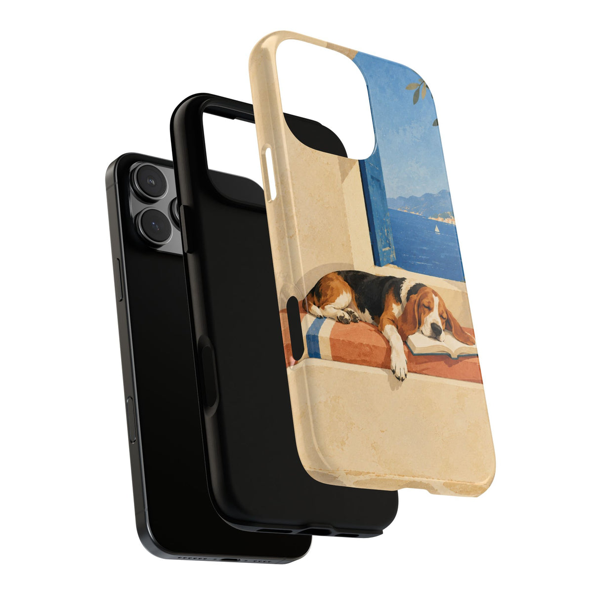 Basset Hound Unfinished Chapter Phone Case - Multicolor Phone Case