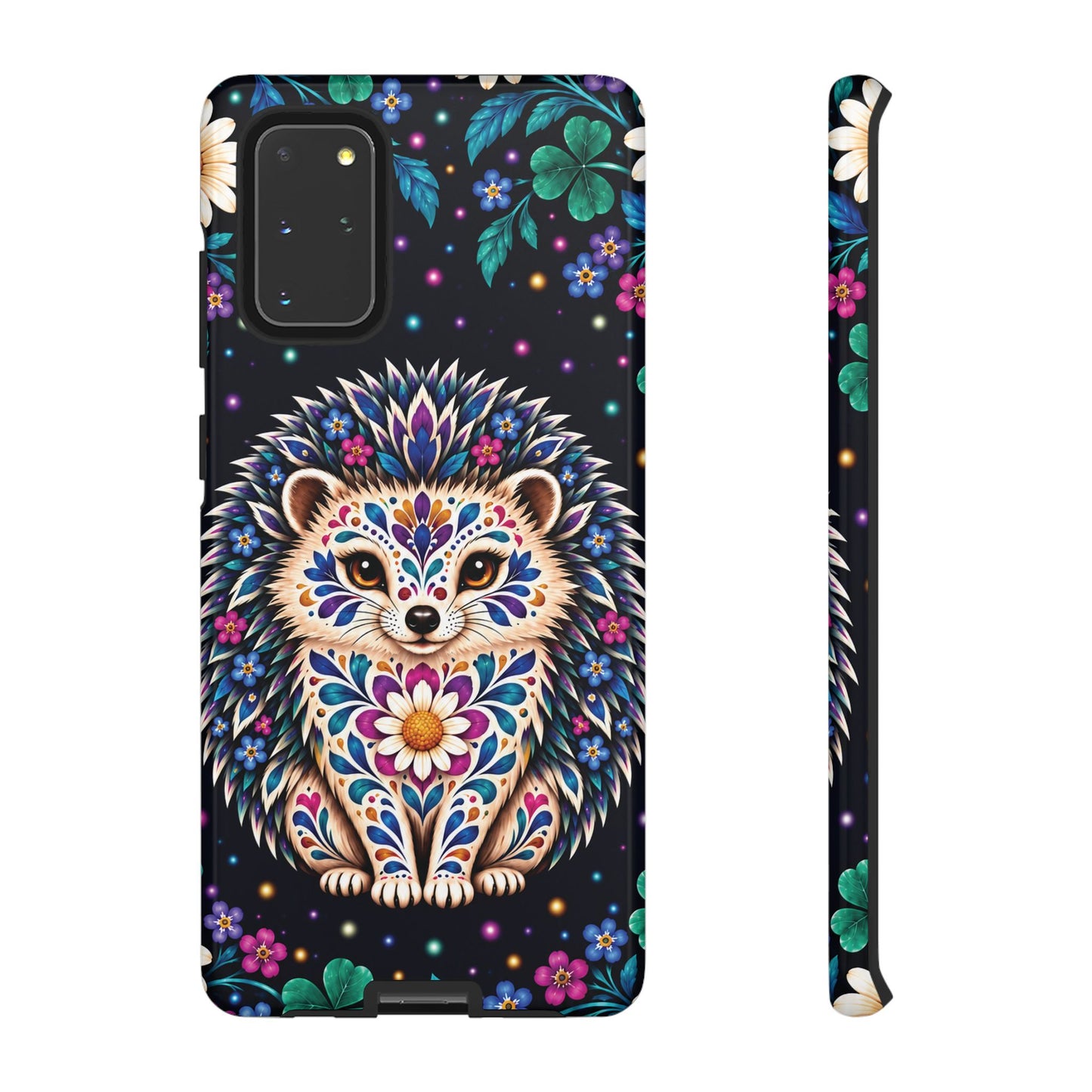 Vibrant Purple and Teal Calavera Hedgehog Phone Case - Multicolor Phone Case - Samsung Galaxy S20+ / Glossy