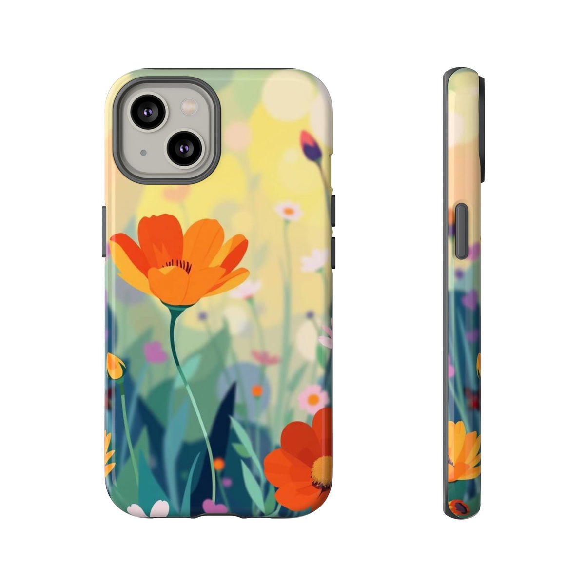 Pop Art Style Wildflower Design Phone Case - Multicolor Phone Case - iPhone 14 / Glossy