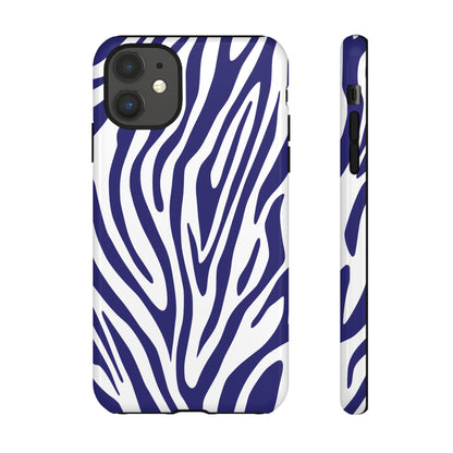 Graphic Blue Tiger Print Phone Case
