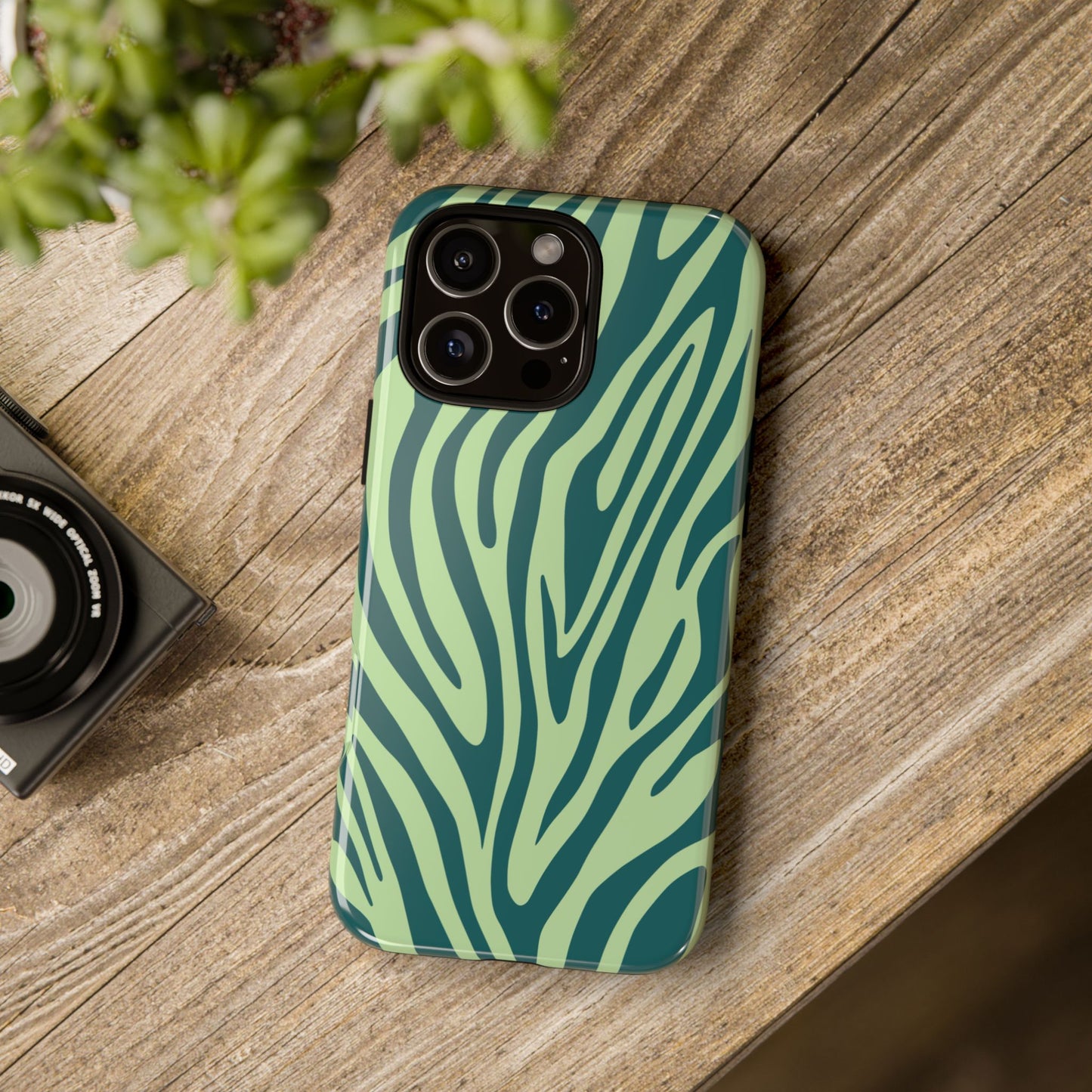 Boutique Sage Tiger Print Phone Case
