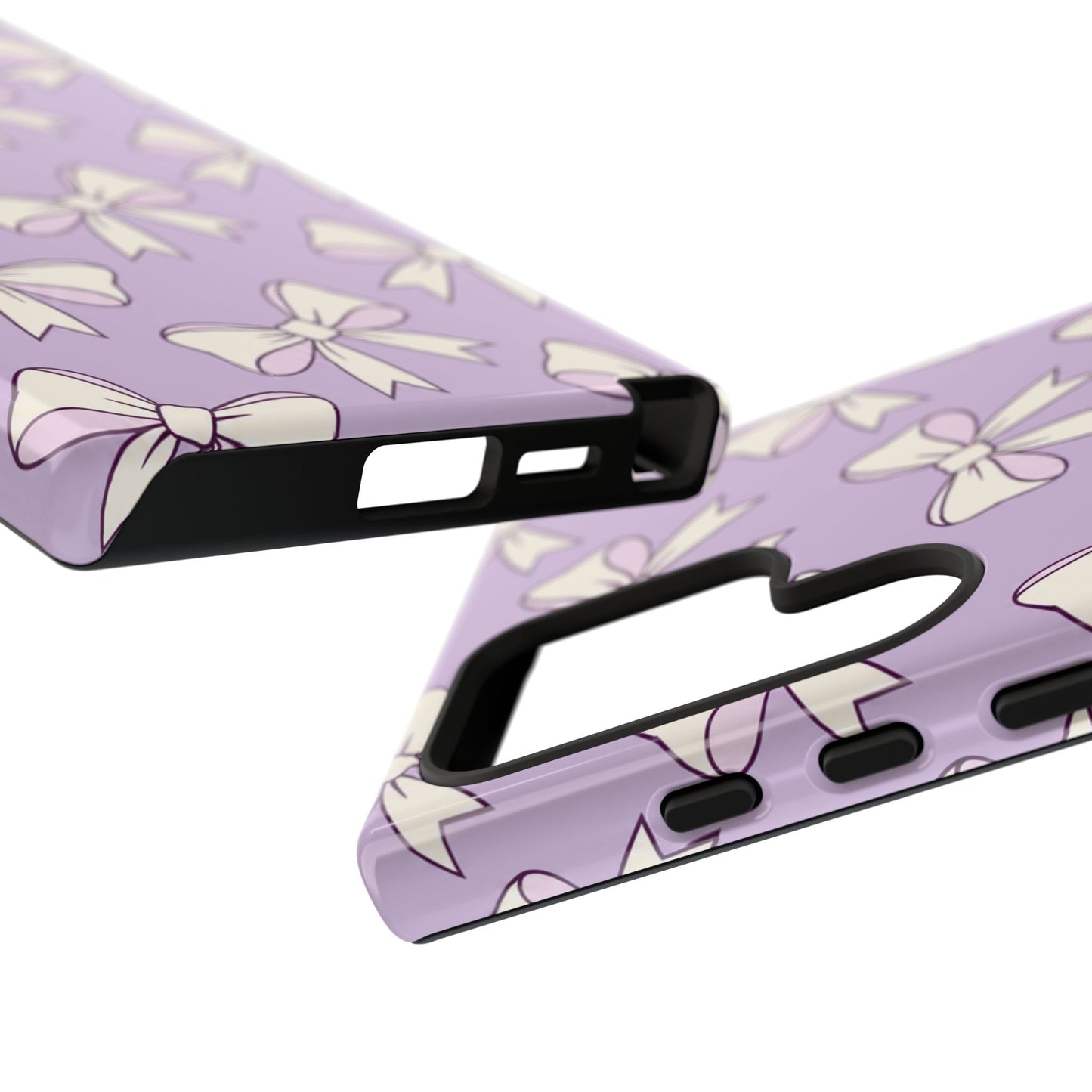 Chic Lilac Bow Pattern Phone Case