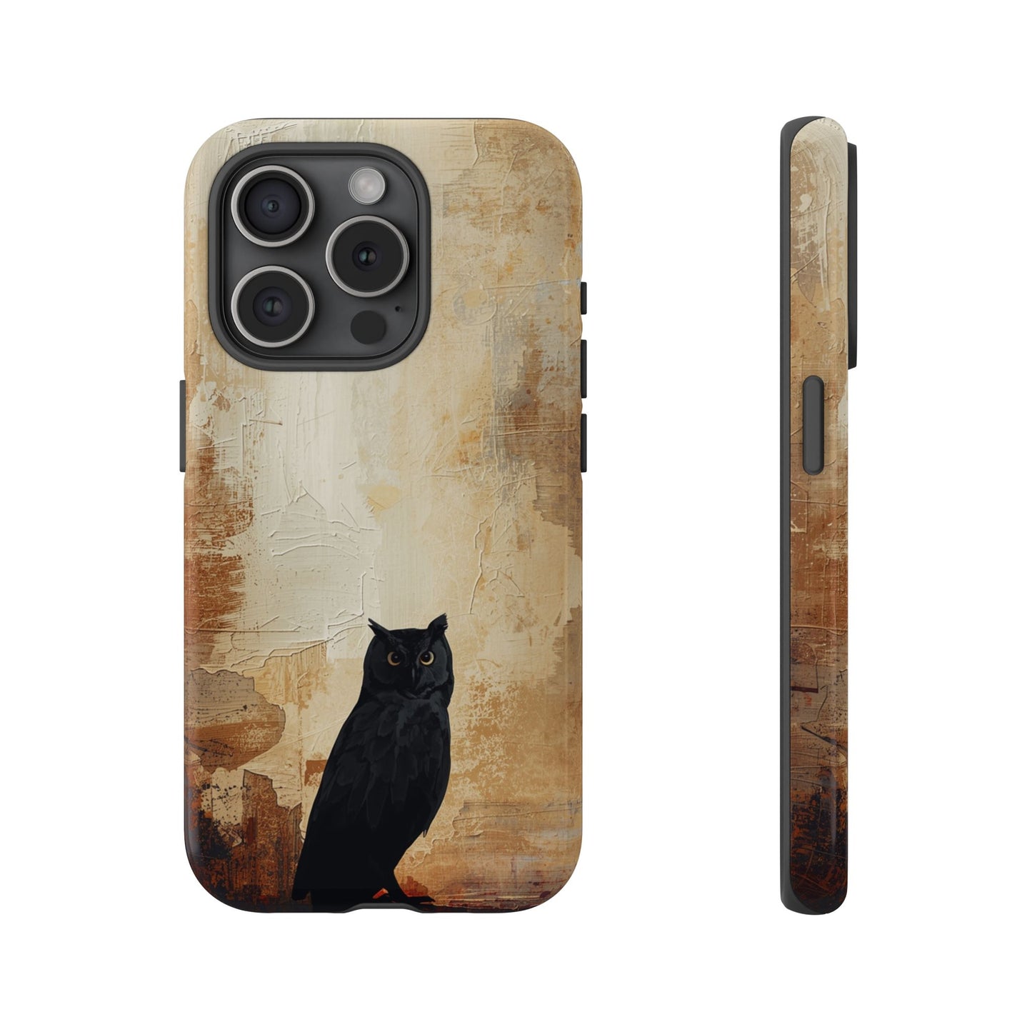 iPhone 15 Pro / Glossy Phone Case - Beautiful Abstract Owl Design Phone Case